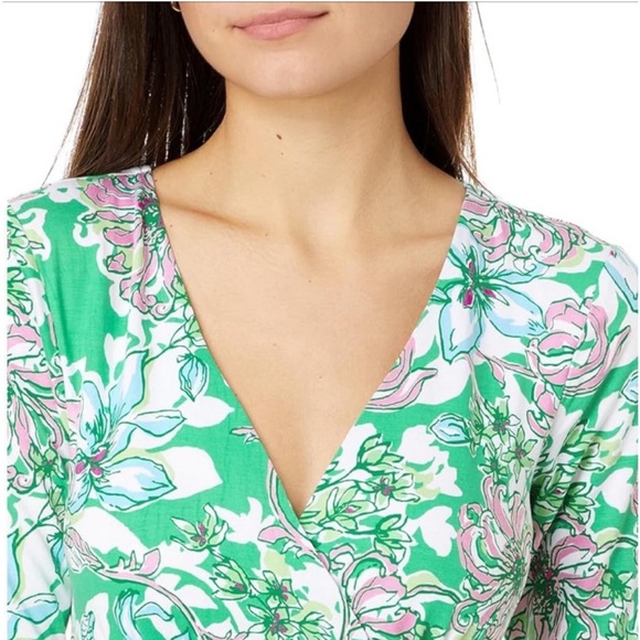 Lilly Pulitzer Moana Maxi Dress Spearmint Blossom Sz Large NEW Green‎ Floral - Picture 3 of 9